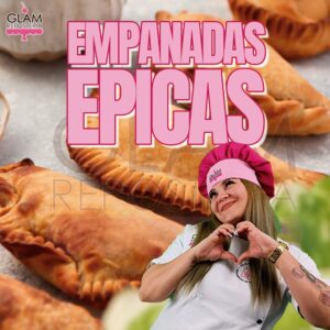 Diseño de GLAM que representa el curso de Empanadas Épicas: Arte y Sabor