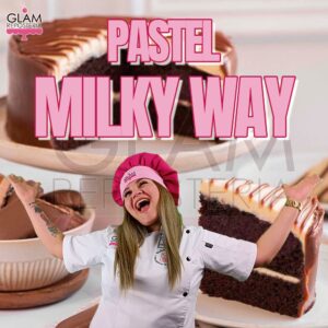 Diseño de GLAM que representa el curso de Pastel Milky Way